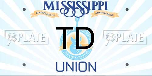 TD Mississippi License Plate