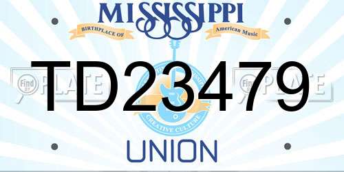 TD23479 Mississippi License Plate