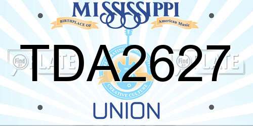TDA2627 Mississippi License Plate
