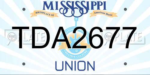 TDA2677 Mississippi License Plate