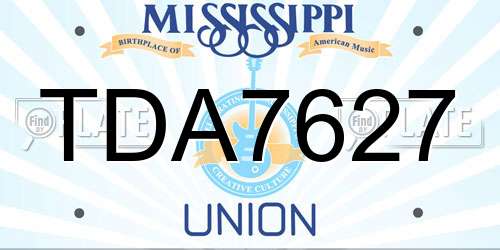 TDA7627 Mississippi License Plate