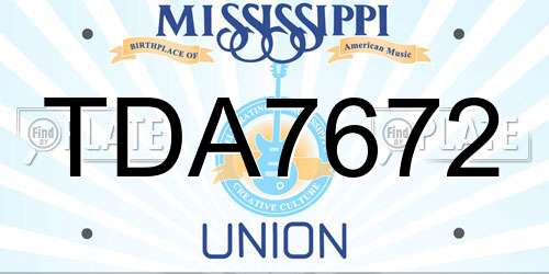 TDA7672 Mississippi License Plate