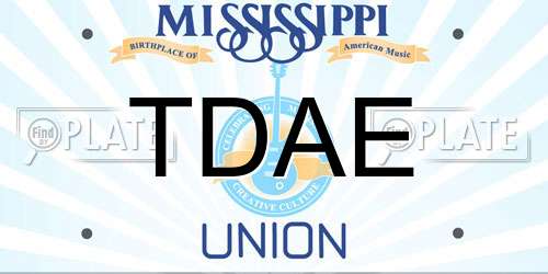 TDAE Mississippi License Plate