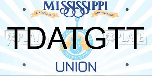 TDATGTT Mississippi License Plate