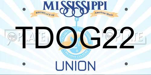 TDOG22 Mississippi License Plate