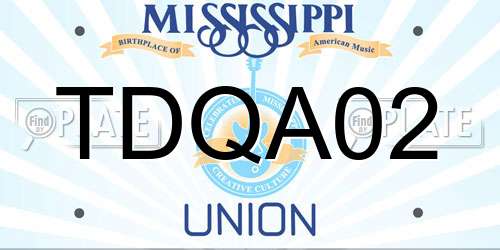 TDQA02 Mississippi License Plate