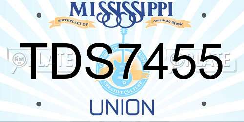 TDS7455 Mississippi License Plate