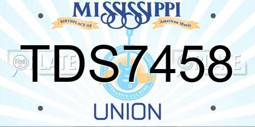 TDS7458 Mississippi License Plate