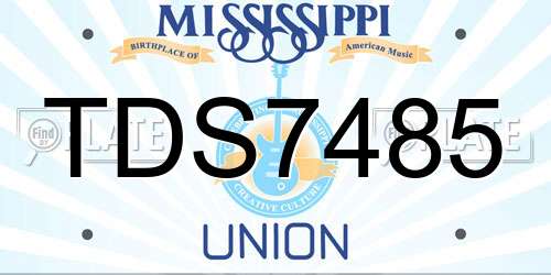 TDS7485 Mississippi License Plate