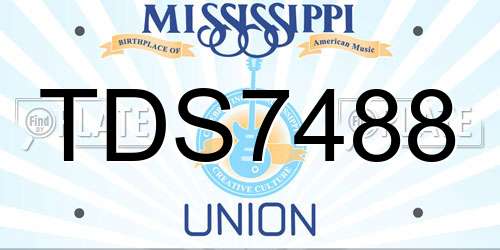 TDS7488 Mississippi License Plate