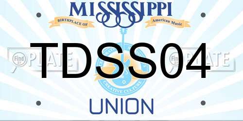TDSS04 Mississippi License Plate