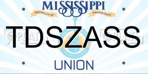 TDSZASS Mississippi License Plate