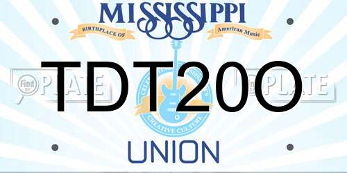 TDT20O Mississippi License Plate