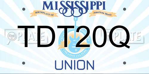 TDT20Q Mississippi License Plate