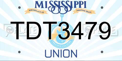 TDT3479 Mississippi License Plate