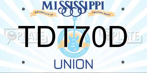 TDT70D Mississippi License Plate