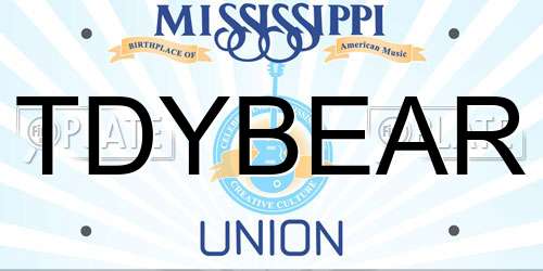 TDYBEAR Mississippi License Plate