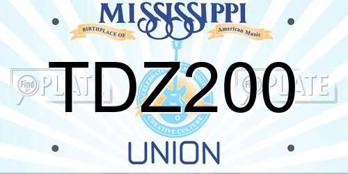 TDZ200 Mississippi License Plate