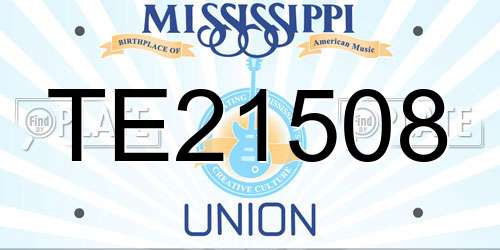 TE21508 Mississippi License Plate