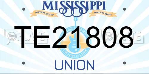 TE21808 Mississippi License Plate