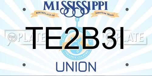 TE2B3I Mississippi License Plate