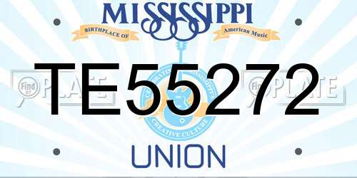 TE55272 Mississippi License Plate