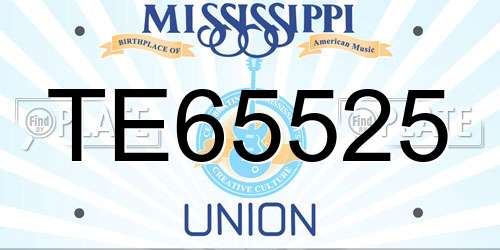 TE65525 Mississippi License Plate
