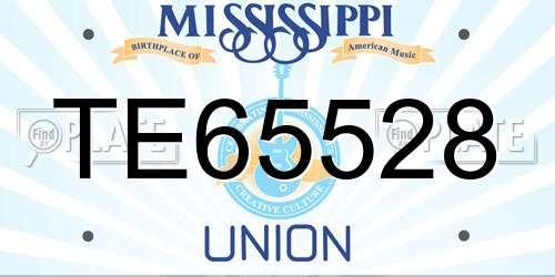 TE65528 Mississippi License Plate