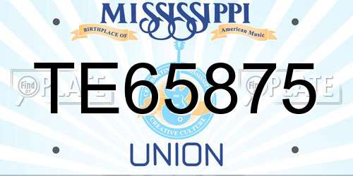 TE65875 Mississippi License Plate