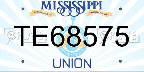 TE68575 Mississippi License Plate