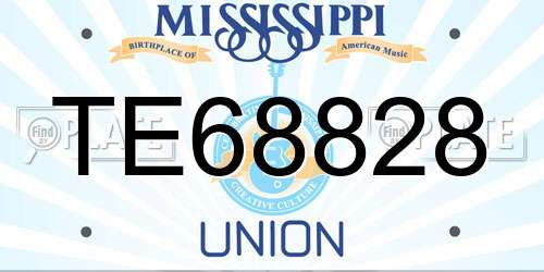 TE68828 Mississippi License Plate
