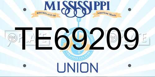TE69209 Mississippi License Plate