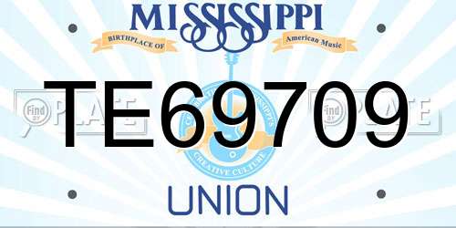 TE69709 Mississippi License Plate