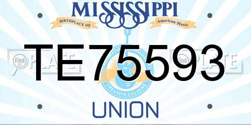 TE75593 Mississippi License Plate