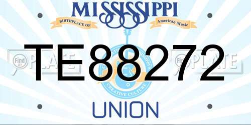 TE88272 Mississippi License Plate