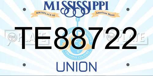 TE88722 Mississippi License Plate