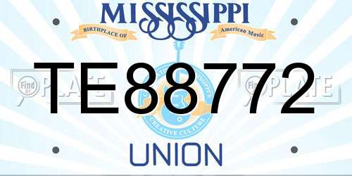 TE88772 Mississippi License Plate