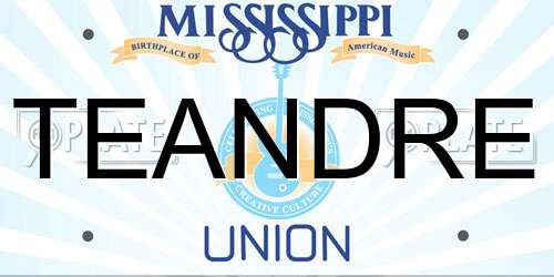 TEANDRE Mississippi License Plate