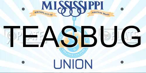 TEASBUG Mississippi License Plate