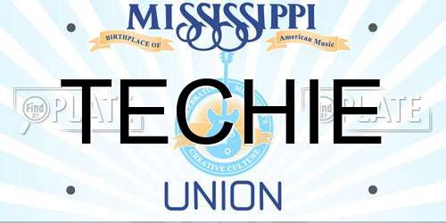 TECHIE Mississippi License Plate