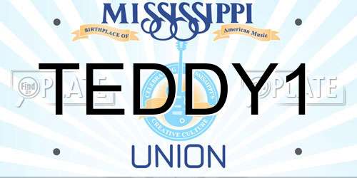 TEDDY1 Mississippi License Plate