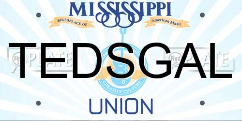 TEDSGAL Mississippi License Plate