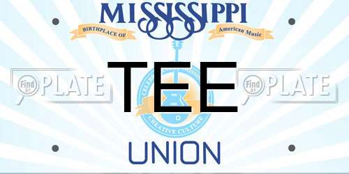 TEE Mississippi License Plate