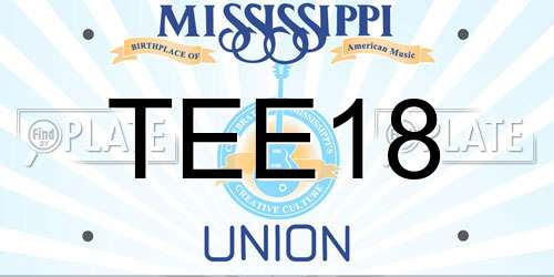 TEE18 Mississippi License Plate