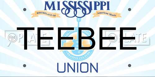 TEEBEE Mississippi License Plate