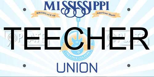 TEECHER Mississippi License Plate