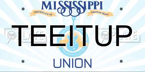 TEEITUP Mississippi License Plate