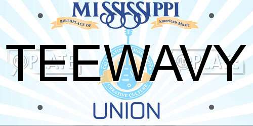 TEEWAVY Mississippi License Plate