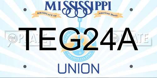 TEG24A Mississippi License Plate