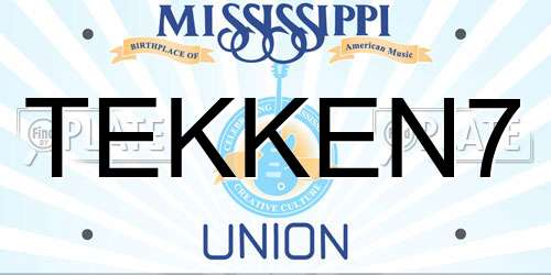 TEKKEN7 Mississippi License Plate